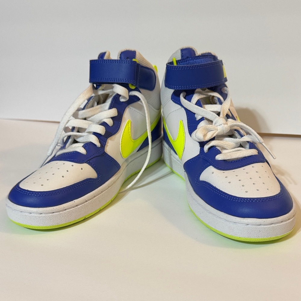 Nike Blue and Yellow High-Top Sneakers